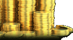 Stacks of gold coins