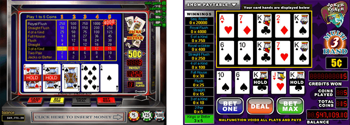Springbok's own video poker artwork
